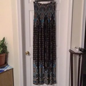 Strapless maxi dress